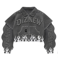Vestes pour hommes DiZNEW grande taille, vestes en similicuir personnalisées, vestes coréennes en strass pour hommes, nouveaux modèles