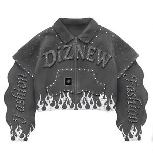 جاكيتات رجالية كبيرة الحجم من DiZNEW، جاكيتات مصممة من الجلد الصناعي على الطراز الكوري مع أحجار الراين للرجال، موديلات جديدة - Product Image 1