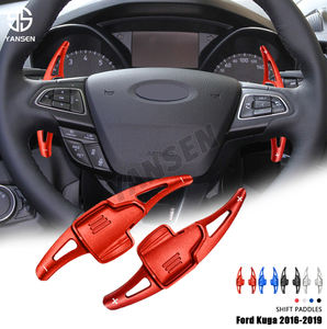 Pagaie de changement de vitesse pour <span class=keywords><strong>Ford</strong></span> <span class=keywords><strong>Puma</strong></span> Ecosport Focus <span class=keywords><strong>Titanium</strong></span> ST Wagon Kuga EcoBoost Extension de manette de vitesse de volant de voiture - Product Image 2