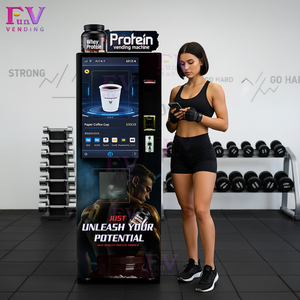 Distributeur automatique de boissons sans contact avec écran tactile et code QR personnalisé pour boissons protéinées, idéal pour les clubs, salons et entreprises - Product Image 1