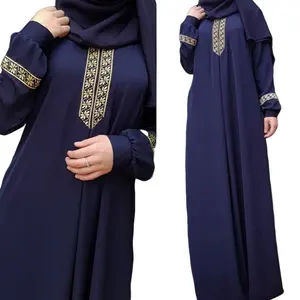 Endonezya Dubai malezya için etnik tarzı çiçek baskı gevşek bel uzun elbise maxi elbise müslüman kadın abaya mütevazı elbise