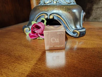 3N5 Cube de cuivre Cube d'élément métallique pour la décoration Taille de 1 pouce Marquage laser