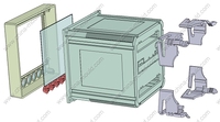 Boîtier de panneau numérique en plastique ABS Sanhe 96116 96x96x102mm (noir) pour électronique et instruments