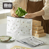 SHIMOYAMA Conteneur de stockage alimentaire frais en aluminium avec fermeture à glissière PE, congélable jusqu'à -20 degrés, sacs isothermes pour viande et légumes