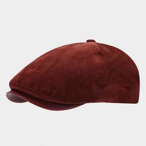 Nouveau Chapeau Gavroche Rétro en Velours Côtelé Réglable pour Femme et Homme, Style Coréen, Mode Automne Hiver - Product Image 6