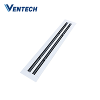Diffuseur d'air linéaire en aluminium réglable pour plafond Ventech Air Conditioning ODM/OEM