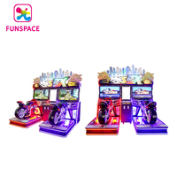 Machine de jeu vidéo de course d'arcade de moteur de jeu vidéo de simulateur de moto de conduite à pièces de Funspace