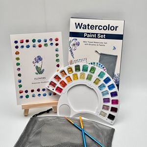 Ensemble de peinture à l'<span class=keywords><strong>aquarelle</strong></span> Bview Art, 26 couleurs solides avec livre de coloriage, album de <span class=keywords><strong>dessin</strong></span> de bande <span class=keywords><strong>dessin</strong></span>ée, kit d'outils de peinture pour enfants - Product Image 4