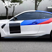 Pour BMW M3 G80 ajouter MP Style carbone sec côté pare-chocs Extension lèvres bascule Winglet jupes latérales 2020 +