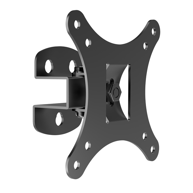 Koford TV Wall Bracket/Mount for 10-24" TVs VESA Max 100x100 15KG Load -10~+14 Tilt Black/Silver CE Certified