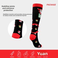 Nouveauté pour Wish : Chaussettes de Noël à effet éclatant, Chaussettes de compression, Chaussettes de compression pour adultes pour Halloween, en nylon, pour le commerce transfrontalier
