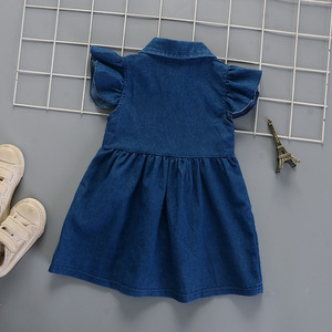 Robes et jupes en jean respirantes pour bébés filles, longueur genou, style plage - Product Image 3