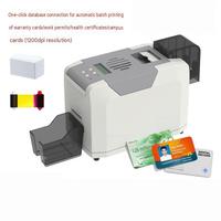 Imprimante de cartes d'identité PVC simple face de bureau 300 DPI, machine d'impression thermique de cartes plastiques pour magasin
