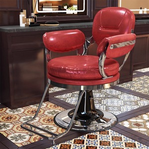 Silla de Barbero Giratoria de Acero Inoxidable con Asiento de Cuero PU para Salón de Belleza, Último Modelo, Precio al por Mayor - Product Image 2