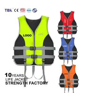 Life Vest Factory High Gloss Reflective Strip Custom Rafting Surfing Oxford Fabric With Epe Foam For Adult Life Jacket