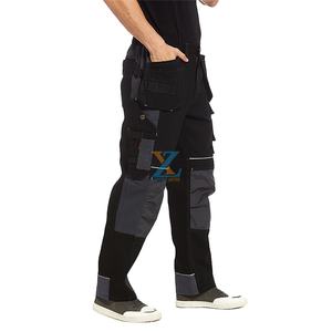 Pantalones de trabajo de lona de utilidad Cordura duraderos para hombre, pantalones Cargo de <span class=keywords><strong>carpintero</strong></span> reforzados con rodillera, bolsillos para herramientas - Product Image 3