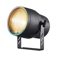 Projecteur LED Par Zoom Wash 250W CTO avec anneau LED RGB