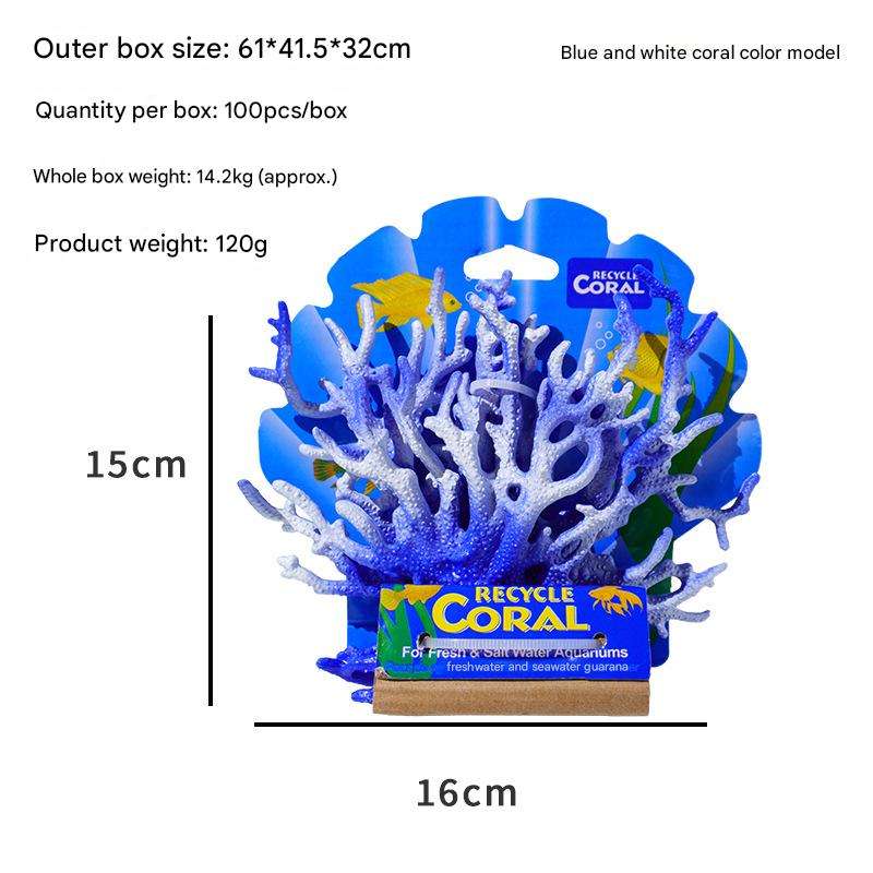 Blue and white coral colorful model