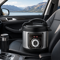 Cuisinière à riz électrique portable 24V 2,5L pour l'extérieur, avec minuterie numérique et fonction maintien au chaud pour le camping