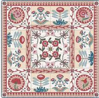 Tapis de jeu de mahjong vert clair à motifs floraux et oiseaux, avec patchwork de diamants, dos en caoutchouc antidérapant et absorbant les chocs