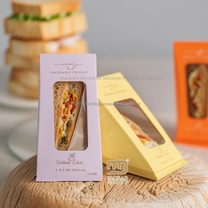 Bolsa de pan de sándwich de ventana de tragaluz transparente de alta calidad, caja de pastelería de papel Kraft, embalaje de ingredientes de grado alimenticio, almacenamiento seguro - Product Image 3