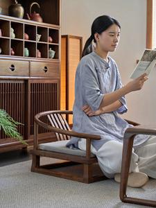 <span class=keywords><strong>Chaise</strong></span> Tatami à dossier <span class=keywords><strong>sans</strong></span> pieds de style japonais pour salon et chambre à coucher avec baie vitrée - Product Image 2