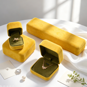 Velvet Jewelry Box Multi Size Colorful <b>Ring</b> <b>Necklace</b> Bracelet Bangle Bead Storage Box For Jewelry Display - Product Image 4