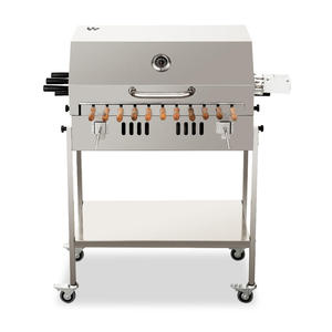 Parrilla de Carbón Motorizada para Asar al Estilo Cipriota (Foukou) con 11 Brochetas, para Uso Comercial en Tiendas de Barbacoa - Product Image 4