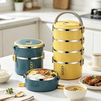 Nouvel arrivage de boîte à lunch Tiffin Bento en acier inoxydable pour enfants avec sac pour école thermique
