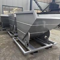 Poubelle à benne basculante galvanisée pour chariot élévateur à fourche Benne à benne basculante pour les ventes