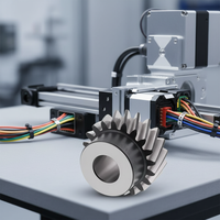 Eje de Engranaje para Dedo Robótico M0.5 DIN6 |   Alambre mecanizado por CNC endurecido por electroerosión para engranajes de manos humanoides