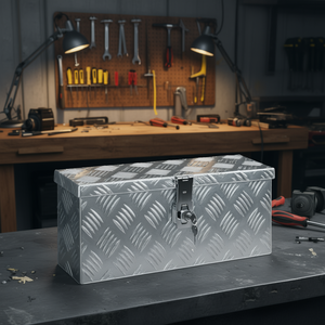 Caja de Almacenamiento de Aluminio de 19.7x5.9x8.1 Pulgadas con Cerradura con Llave, Caja de Herramientas para Uso en Garaje - Product Image 2