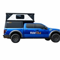 Huntoo – Coque de benne de camionnette pliable en aluminium robuste, anti-vol, avec rangement sécurisé pour les voyages internationaux