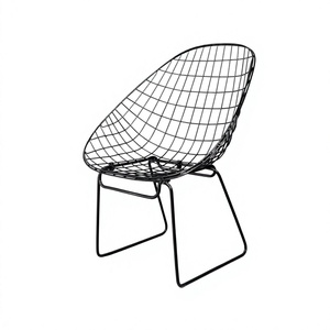 Chaise de Fer Moderne Ajustable Noire Thermolaquée Style Ferme pour Salon, Jardin, Restaurant – Qualité Robuste et Décorative - Product Image 1