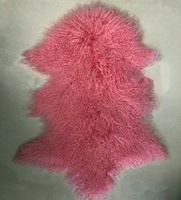 Tapis en fourrure de mouton tibétain véritable, durable, naturel, à poils longs et bouclés, coussin en fourrure d'agneau, blanc/noir/beige/rose, tapis en fourrure de Mongolie sur mesure