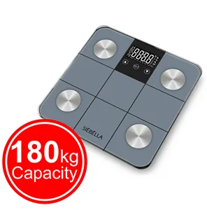 ระบบเซ็นเซอร์ความแม่นยำสูงแพลตฟอร์มกระจกนิรภัยขนาด6มม. ฟังก์ชัน<span class=keywords><strong>วัด</strong></span><span class=keywords><strong>ไขมัน</strong></span>ในร่างกายอัจฉริยะดิจิตอลแบล็คไลท์180กก. - Product Image 1