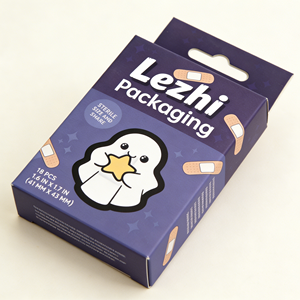 Maßgefertigte 18-teilige Wundpflaster-Verpackungsbox mit <span class=keywords><strong>Cartoon</strong></span>-Aufdruck und Aufhängelöchern - Product Image 5