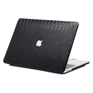 Personalized Green Faux Crocodile Leather Air 13 in Hard Shell Case Cover for MacBook 14 16 2021 Case