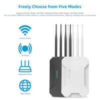 Routeur sans fil double bande 5G 1800M Wi-Fi 6 avec ports Gigabit, routeur Wi-Fi domestique haute vitesse traversant les murs pour fibre optique