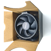 Refroidisseur de processeur RGB avec dissipateur thermique en cuivre et ventilateur de 80 mm pour processeur AMD AM4 AM5 Ryzen, système de refroidissement par air, design à faible bruit
