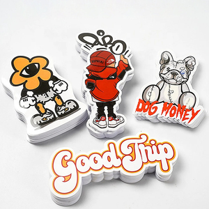 Uv kháng tùy chỉnh PVC Vinyl sticker tự dính không thấm nước chết Cắt nhãn dễ dàng Peel chia trở lại thiết kế với biểu tượng tùy chỉnh - Product Image 1