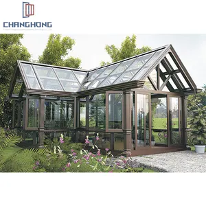 Manufacturing Suppliers Conservatory House Full View Glass House Aluminum Garden House