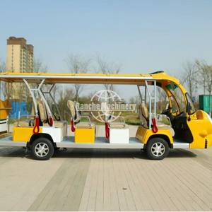 Bus électrique de tourisme RC 8-11 places, voiturette de golf ancienne blanche, batterie 72V100AH*6, moteur 5KW, navette ouverte, hôtel Chine HEN - Product Image 5