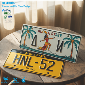 <span class=keywords><strong>Precio</strong></span> de fábrica, diseño personalizado, logotipo en relieve, placa de matrícula de aluminio, EE. UU., Canadá, placa de <span class=keywords><strong>coche</strong></span> de Metal para decoración de recuerdo - Product Image 1