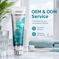 Dentifrice blanchissant OEM/ODM PAP + Nano Hydroxyapatite pour dents sensibles, soin du dentifrice, reminéralisation de l'émail, prébiotique, sans fluor, voyage