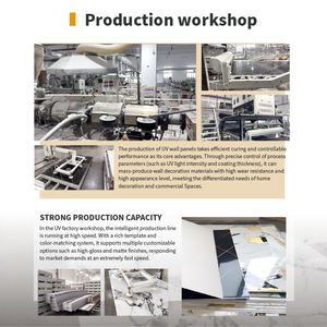 厂家直销价格 室内装饰 SPC 石塑 3mm UV PVC 墙板 UV 涂层 PVC 大理石板 - Product Image 4