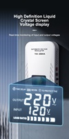 Regulador de Voltaje Automático Monofásico de CA, Entrada 80-260V, Salida 110V/220V, Estabilizador de Voltaje para Montaje en Pared, Pantalla LCD, TKB-2000VA a 30KVA