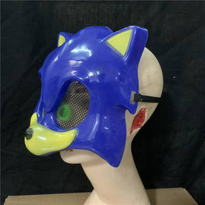 หน้ากากป้องกันใบหน้าสำหรับปาร์ตี้ฮาโลวีนหน้ากากเม่นสีน้ำเงิน - Product Image 2