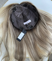 Livraison rapide Blonde Highlight Toppers Pour Femmes Base En Soie Topper Postiches Soie Top Vierge Remy Cuticule Cheveux Humains Toupet