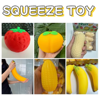 Jouet sensoriel en forme d'ananas à presser pour la vente en gros, jouet anti-stress en forme de fruit, ananas et fraise à presser